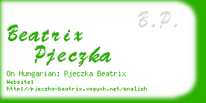 beatrix pjeczka business card